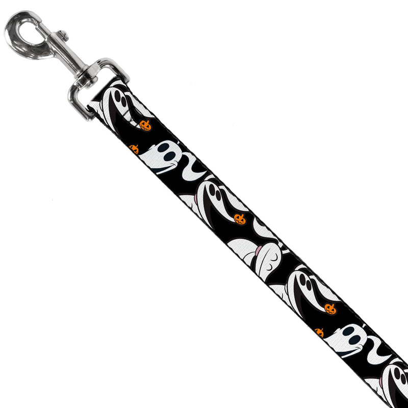 Disney Pet Leash, Dog Leash, Nightmare Before Christmas Zero Pumpkin Expressions, 6 Feet Long 1.5 Inch Wide 6 Feet Long - 1.5" Wide