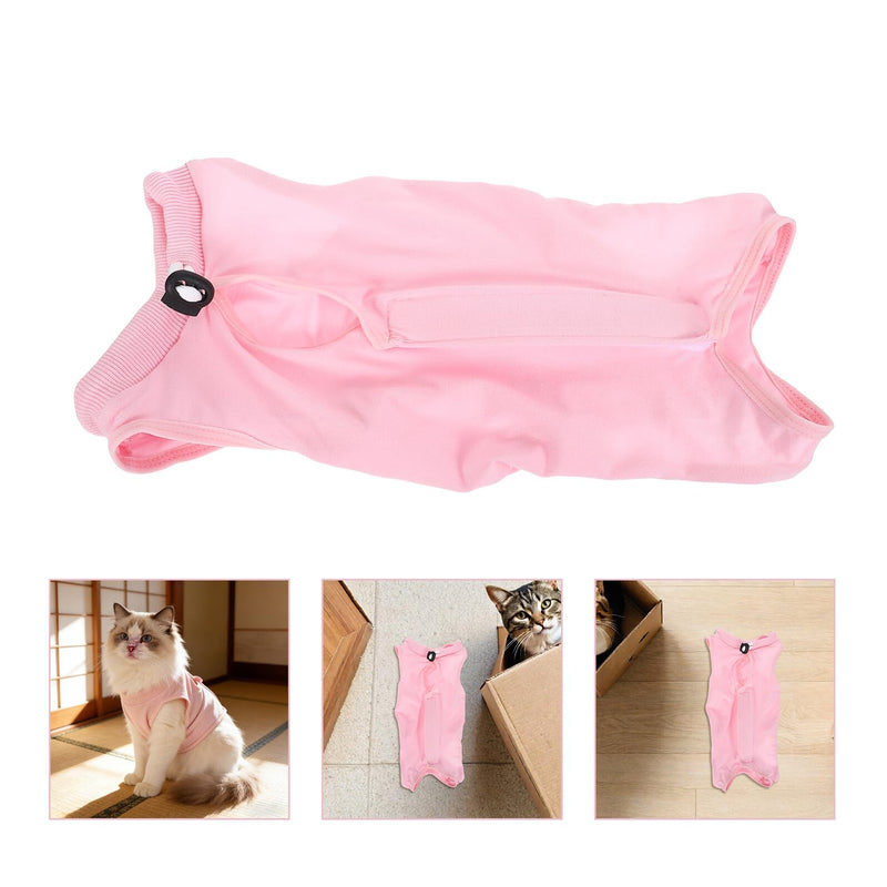 INOOMP Cat Recovery Suit After Surgery with Breathable Elastic Material Rosam ‚Äì Spay/Neuter Protective Suit for Female Cats Postoperative Body for Summer and Weaning