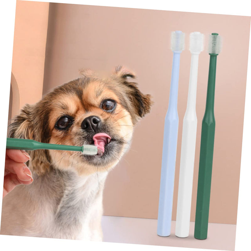 ifundom Pack of 2 Toothbrush for Cats, Puppies and Kittens, Comfortable Household Toothbrush for Teeth Cleaning, Made of High-Quality Plastic and TPE