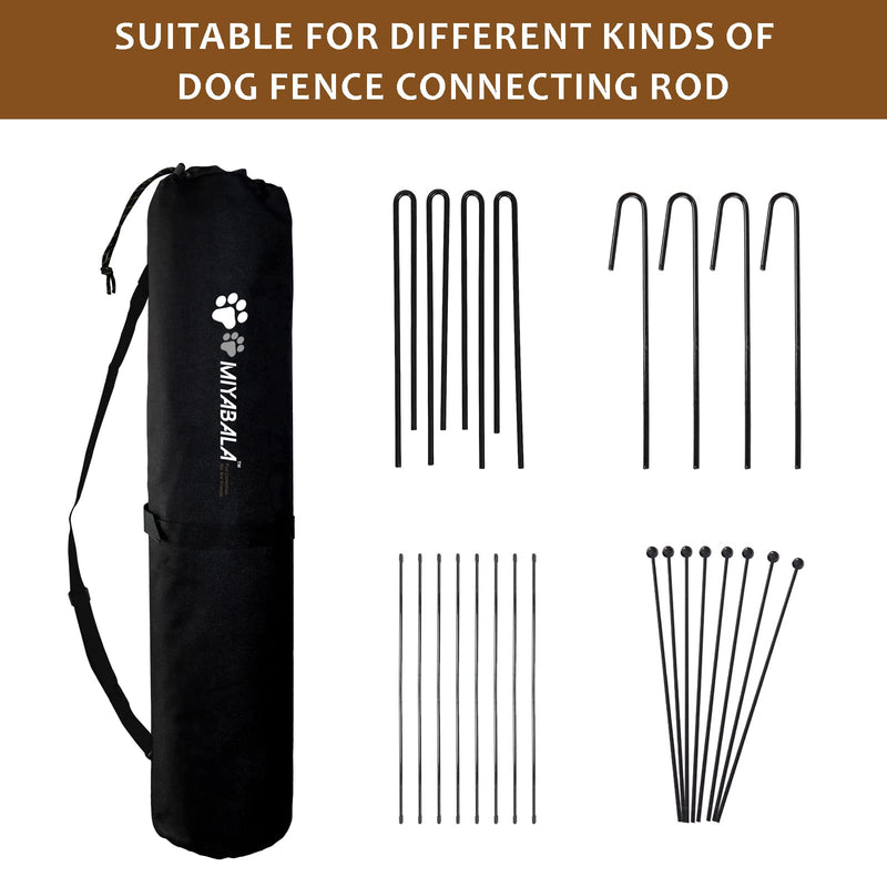 Dog Playpen Stakes Storage Bag, Pen Fence Poles Organizer Bag with Carrying Strap, Suitable for All Dog Pens (24 Inches) 24INCH