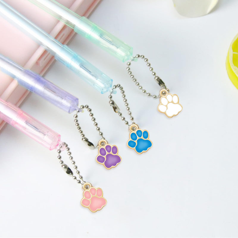60Pcs 6Colors Dog Paw Footprint Charms Alloy Gold Enamel Animal Puppy Bear Cat Dog Paw Prints Charm Pendant Beads for DIY Jewelry Making Necklace Earrings Bracelet KC Gold Enamel-1 - PawsPlanet Australia