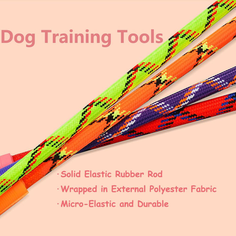 2 Pcs Dog Training Stick, Durable Silicone Dog Training Whip with Non-Slip Grip, Outdoor and Indoor Training Dog Tools, Puppy Training Whip Exercise Accessory (orange+purple) orange+purple - PawsPlanet Australia