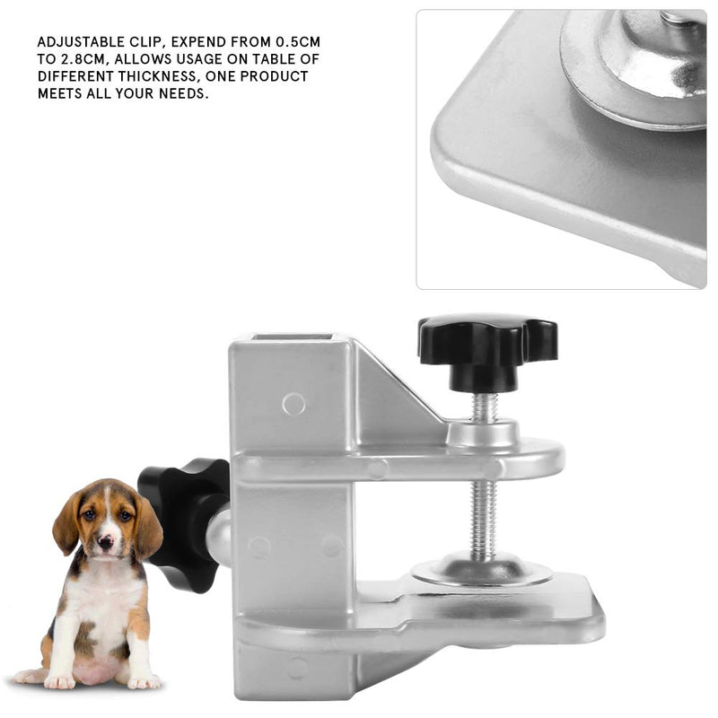 Fdit 20mm x 20mm Pet Grooming Table Arm Clamp, Aluminium Alloy H Bar Holder for Hair Dryer, Adjustable Fixture Clip for Dog Cat Grooming Table Accessories 20*20mm