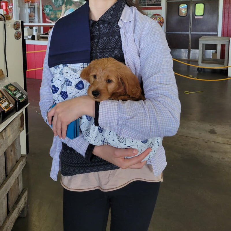 Pet Sling Carrier, OrgMemory Adjustable Dog Sling, Small Dog Cat Outdoor Shoulder Pet Carrier (Heart Shaped) Heart Shaped - PawsPlanet Australia