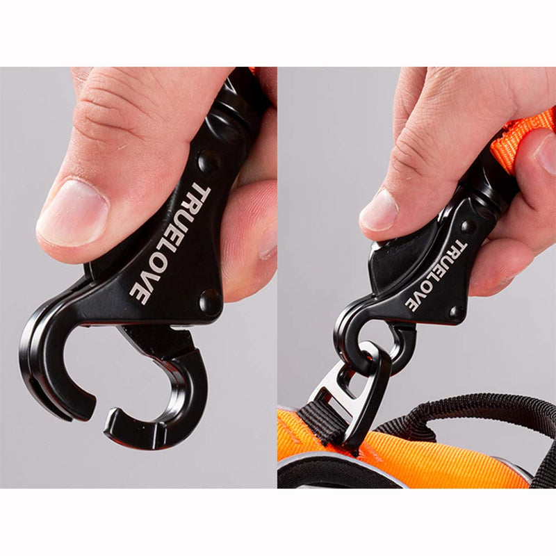 Truelove Bungee Dog Lead Hands Free Leash Adjustable Elastic Shock Absorbing Long Cord TLL2271 (M, Orange) M - PawsPlanet Australia