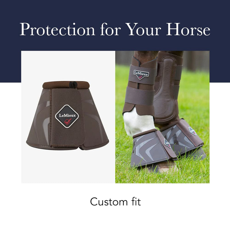 LeMieux Rubber Bell Overreach Horse Boots - Protective Gear and Training Equipment - Equine Boots, Wraps & Accessories X-Large Black