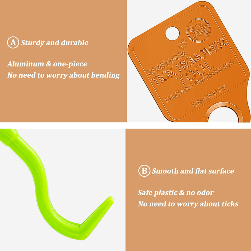 Tick Remover Tool Portable with Tick Removal Tweezers Suitable for Pet and Humans, Safe and Reliable, Quick Highly Effective, Pain-Free, Essential Tick Remover Key Tools for Outdoor Activities-3 Pack Red－Blue－Orange - PawsPlanet Australia