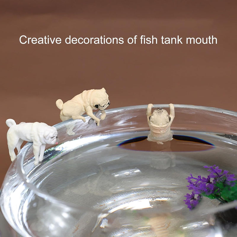 Fish Tank Decorations Resin Cute Climbing Pug Dog Statue Figurines Aquarium Decor Miniature Animal Toy Dollhouse Ornament Landscape Scenes Fish Tank Accessories C, Aquarium Décor Thematic Ornaments - PawsPlanet Australia