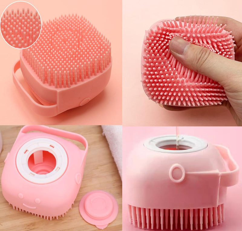 8PCS Dog Bath Supplies Set，Dog Washing Gloves，Shampoo Brush, Shedding Slicker Brush，Complete Pet Grooming Kit for Dog&Cat and Small Animal Grooming(8PCS-Bath-Pink) 8PCS-Bath-Pink - PawsPlanet Australia