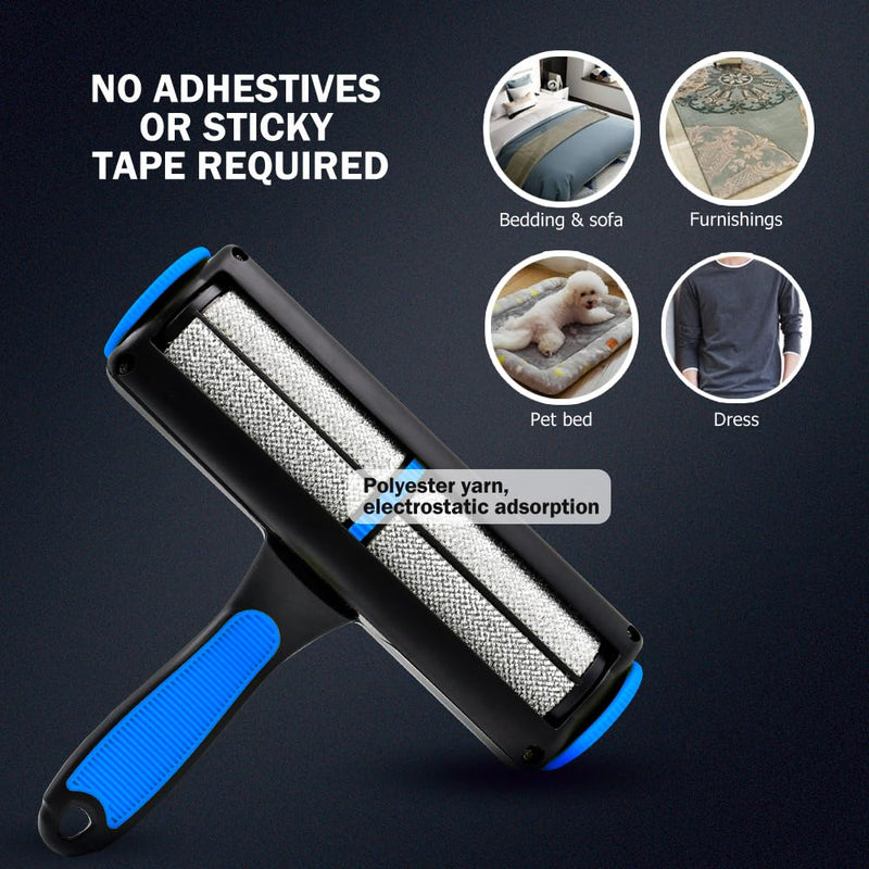 Pet-Pristine Pet Hair Remover Roller and Mini Detailer Combo Pack - Effortless Cats and Dogs Reusable Hair Removal for Couches, Beds, Carpets, Furniture - PawsPlanet Australia