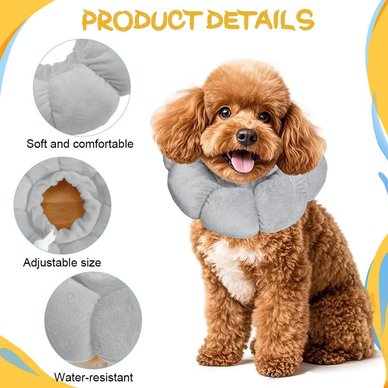 Protective Collar Cat, Collar Cat Leak Protection, Adjustable Cat Collar After Surgery, Protective Collar for Cats, Dog Collar, Soft, Collar Recovery Protective Cone for After Surgery gray