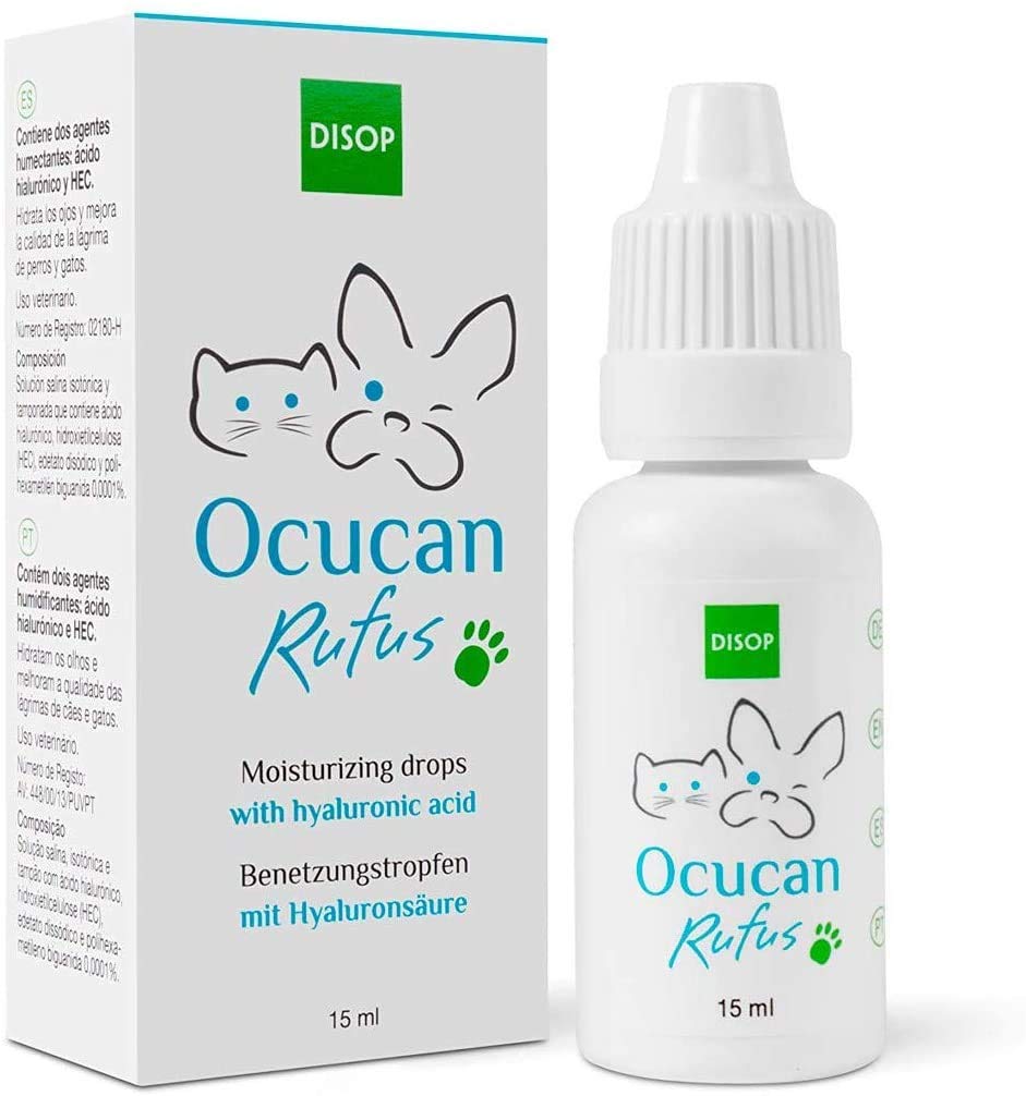 Moisturizing Eye Drops for Dogs and Cats with Hyaluronic Acid. Lubricating Relief Artificial Tears for Dry Irritated Eyes for Pets. Multidose, 15 ml (0.50 Fl Oz)