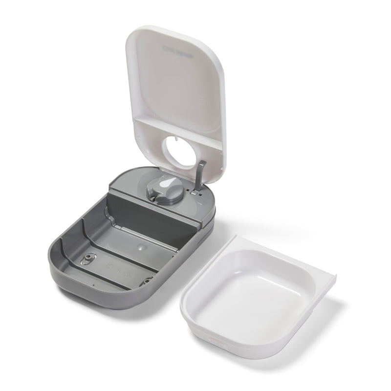 Cat Mate C100 Single Meal Automatic Timer-Controlled Pet Feeder - Suitable for Cats and Small Dogs, For Wet or Dry Food, up to 400 g capacity, White Cat Mate C100 Single Meal Automatic Pet Feeder One Size - PawsPlanet Australia