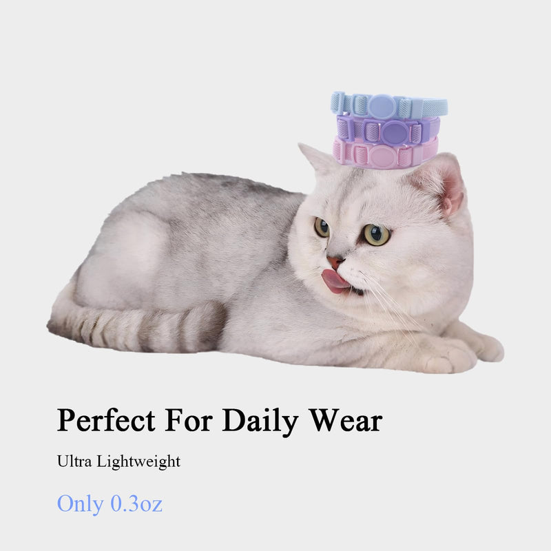 Breakaway Cat Collar with Bell, Safety Buckle Kitten Collar, Elastic Strech Quick Release, Adjustable Lightweight Collars for Girl Boy Cats, Pet Supplies, Accessories, Gifts Blue - PawsPlanet Australia