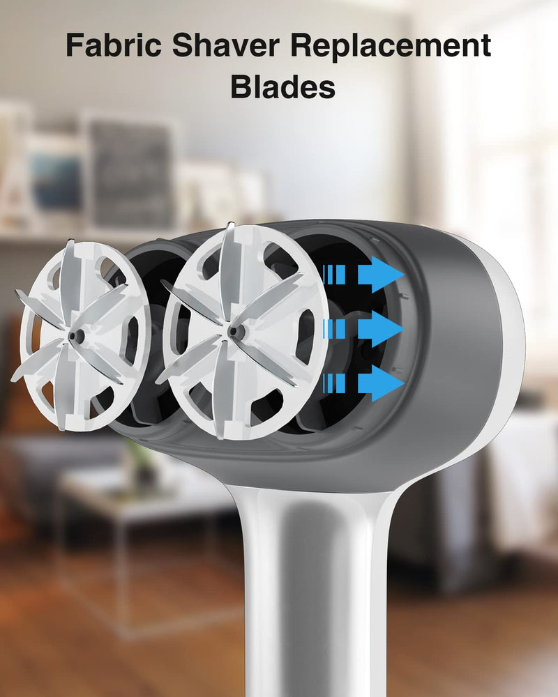 VASSON (6 Pack) Fabric Shaver Replacement Blades Compatible with VASSON Dual-Head Sweater Shavers White 6 - PawsPlanet Australia