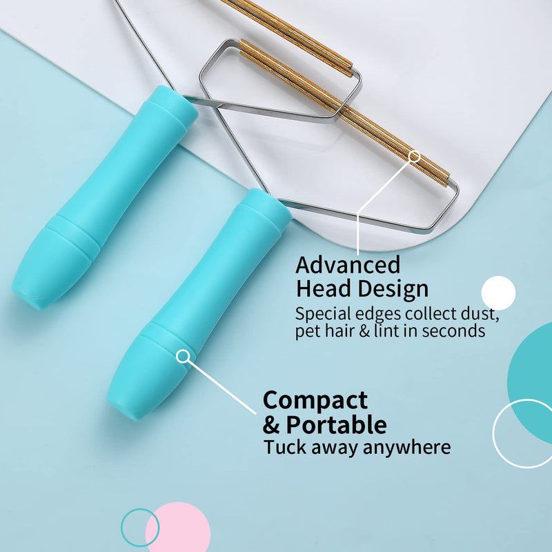 Reusable Cat Hair Remover - Special Dog Hair Remover Multi Fabric Edge and Carpet Scraper - Easy Pet Hair Remover for Couch, Pet Towers & Rugs - Gets Every Hair! (1PCS-Blue) 1pcs-blue - PawsPlanet Australia