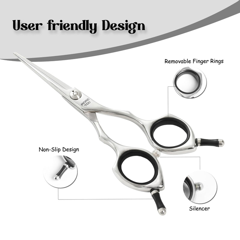 Dog Grooming Scissors 5 inch Small Straight Scissors Super Light Professional 440C Stainless Steel Pet Shears for Trimming Face and Paws Nose Ear Easy Use. - PawsPlanet Australia
