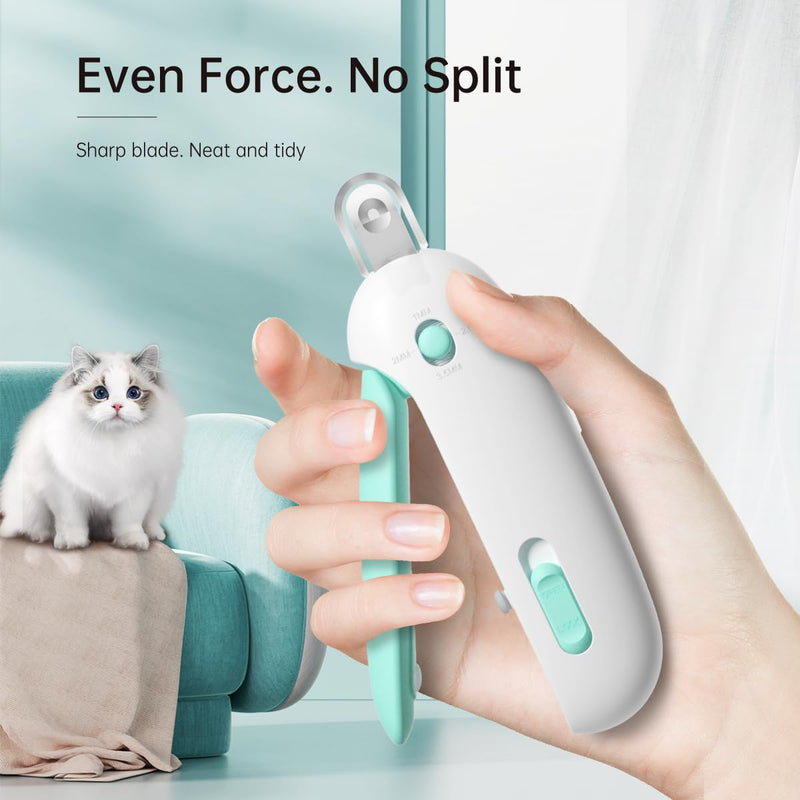 Petgravity Pet Nail Clipper, Adjustable 3-Size Trimming Hole & Nail File Anti-Splash Claw Trimmer for Cats Safe Nail Clipping Tool - PawsPlanet Australia