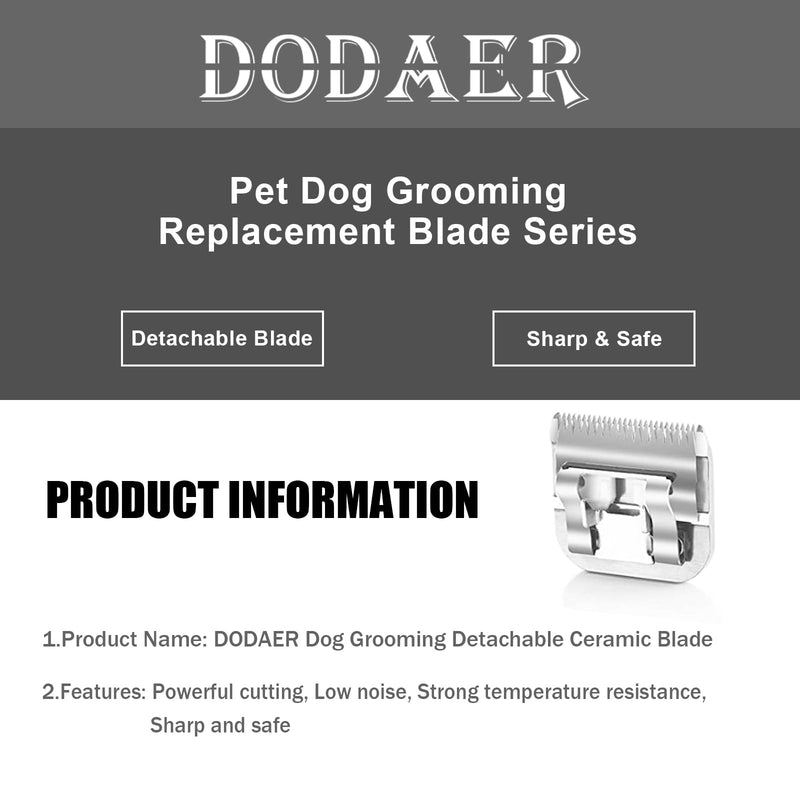 2 Pack 7F Detachable Pet Dog Grooming Ceramic Blades,Compatible with Heiniger,Andis,Oster A5,Wahl KM-10 Series,Size 7F Blade 1/8-Inch 3.2MM Cut Length 7F-2P - PawsPlanet Australia