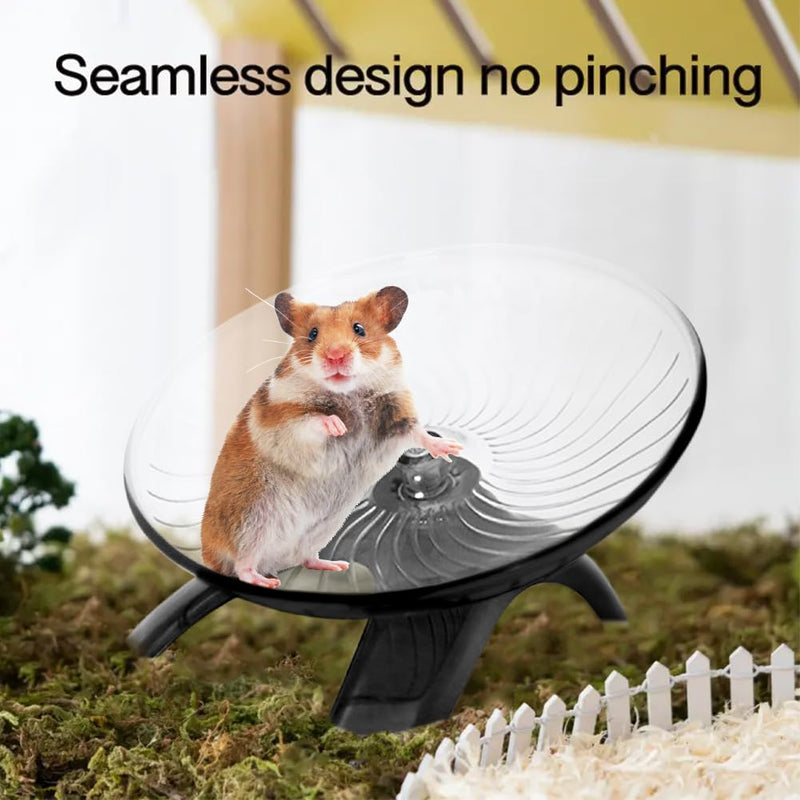 Kakalote Hamster Wheel, Hermit Crab Climbing Toys Silent Running Exercise Wheel, Small Animal Exercise Wheels Hermit Crabs Wheel for Hamsters, Gerbils, Hermit Crab Small Cage grey:18cm - PawsPlanet Australia