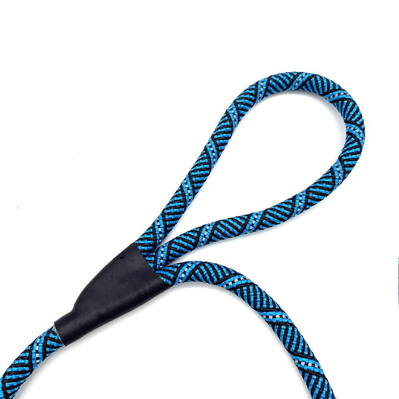 Double-Handle Rope Dog Leash with Locking Carabiner – Reflective Traffic Leash for Large, Medium, and Small Dogs – Heavy-Duty and Comfortable for Walking, Training, and Hiking (6 Feet) Royal Blue - PawsPlanet Australia