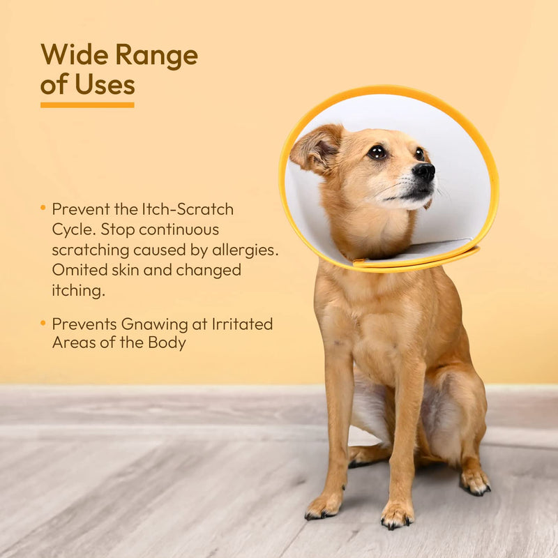 Animal Ortho Care Pet Cone E-Collar | Dog Cone, Recovery Cone for Dogs After Surgery, Lightweight, Comfortable & Durable, Easy-to-Clean, Soft Microfiber Lining - Extra Small X-Small