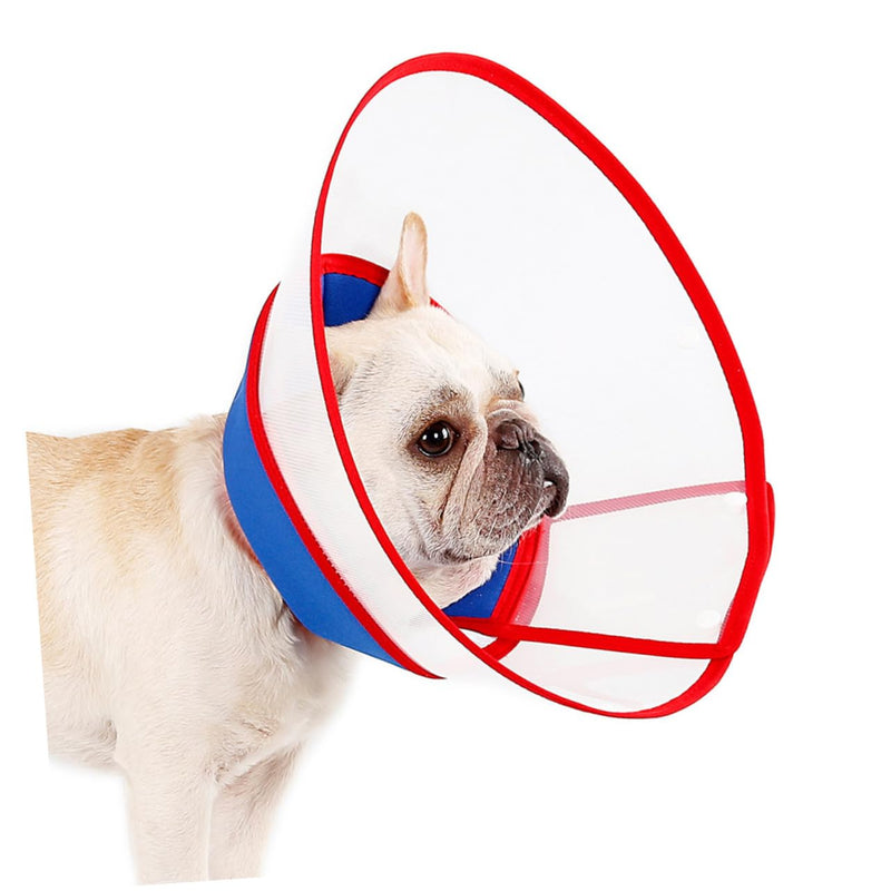 PartyKindom Scratch Protection Collar for Dogs Transparent Collar Adjustable Recovery Collar for Pets Lightweight and Comfortable Suitable for Puppies and Adults for Medical Treatments