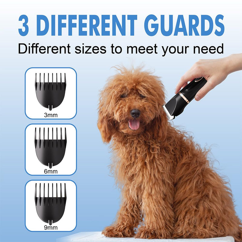 Multifunctional Replaceable Cutter Head Dog Clippers for Grooming Nail Trimmer & Shears 3 in 1 Pets Grooming kit Rechargeable Cordless Low Noise
