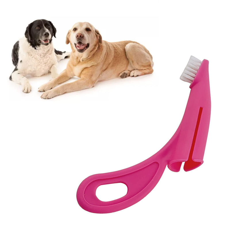 Dog Toothbrush, Tooth Brushing Kit for Dog Teeth Cleaning - Dental Care for Puppies, Cats & Small Pets, Nylon Remove Ergonomic Dog Finger Toothbrush (Red) - PawsPlanet Australia