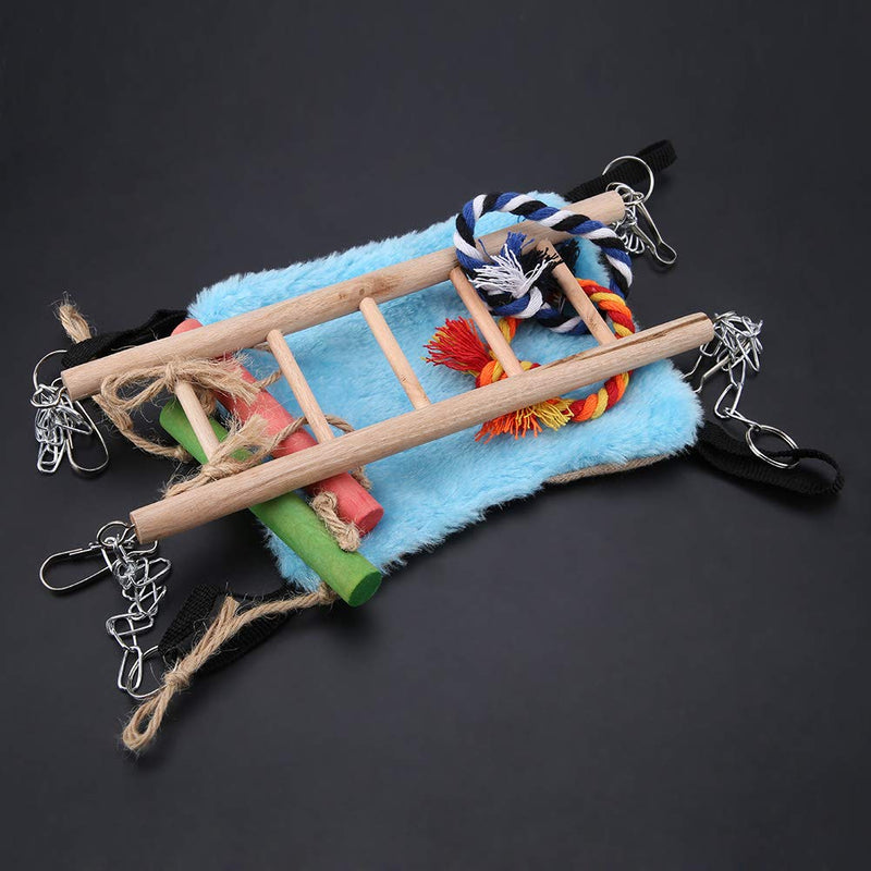 Pet Climbing Rope Net, Bird Climbing Rope Ladder Small Animal Ferret Parrot Rat Bird Swing Rope Hanging Net Cage Pets Swing Bed Toy for Birds Rats Hamster Small Animal Habitat Decor - PawsPlanet Australia