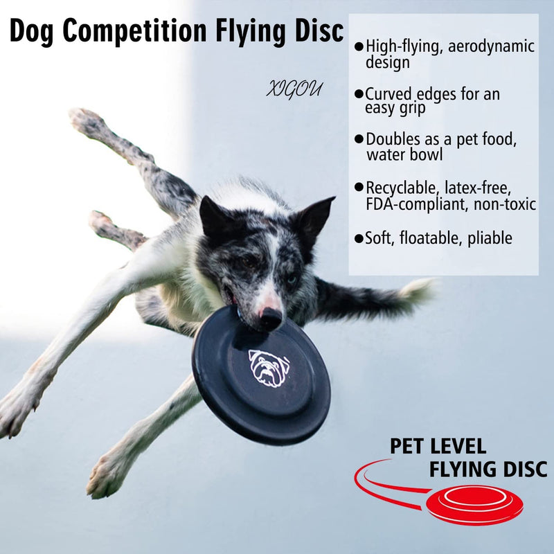 Dog Flying Disc, 3 Pcs Competition Dog Flyer Dog Toy, Soft Dog Flying Discs Indestructible Rubber Lightweight Flying Disc Dog Toy for Dogs - Floats On Water, Gentle On Teeth and Gums Blue & Green & Orange