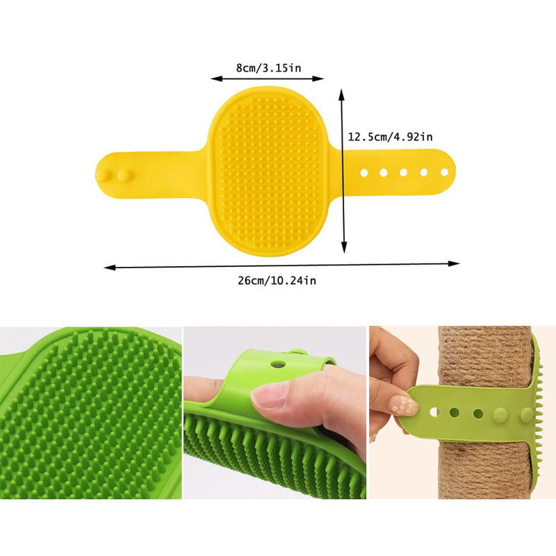 3 Pack Cat Self Groomer Scratcher Rubber Wrap Pad Grooming Brush Massage Comb with Adjustable Strap Scratching Post Cover Protector for Cats Tree Furniture Sofa Chair Legs - PawsPlanet Australia