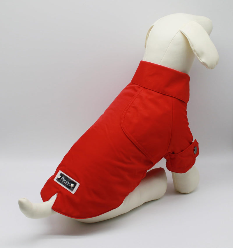 Pet Trench Coat Rain Jacket Spring Dog Clothes for Small Puppy Medium Large Dogs Cat Clothes Windproof Water Resistant - Theodore (M, Red)
