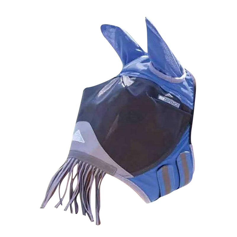 Deluxe Fly Mask with Nose Fringe (Cob, Green)