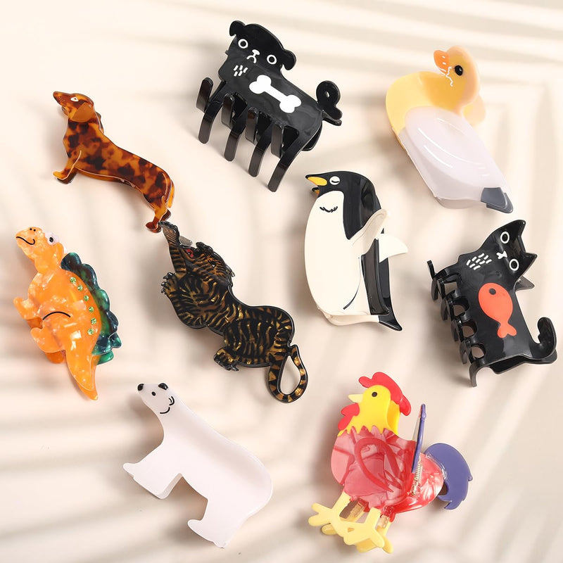 Acetate Duck Hair Claw Clip,Goose Shape Animal Hair Clip，Big Shape Hair Clips for women,Cute Funny Gift for Girls Animal Barrettes