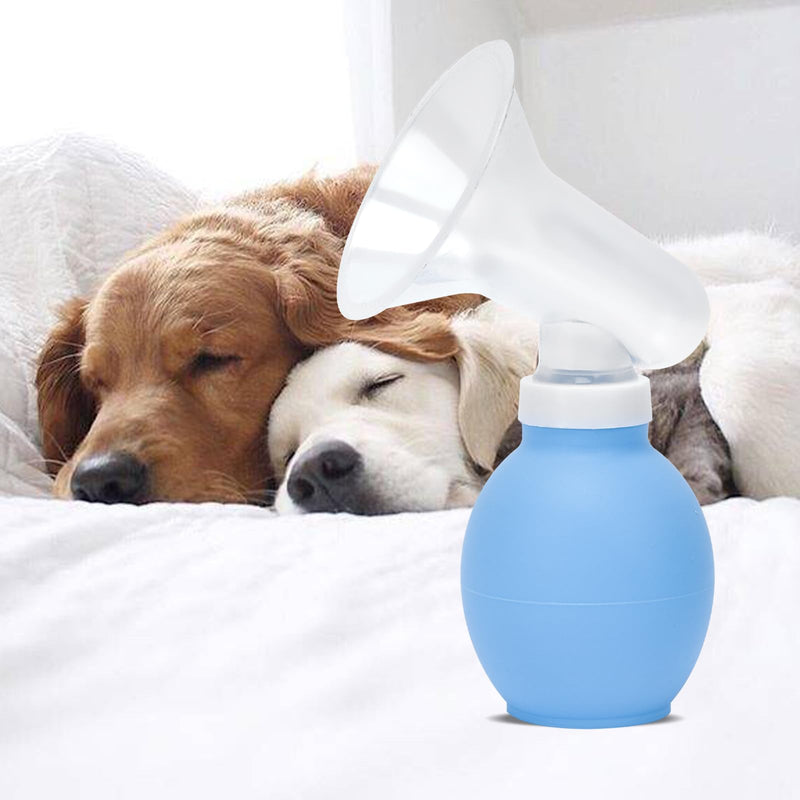 Breast Pump for Dog, Pet Breast Pump, Dog Breast Pump Help Your Pet Breast-Feed Newborn Pets Silicone Manual Breast Pump for Cats Blue - PawsPlanet Australia