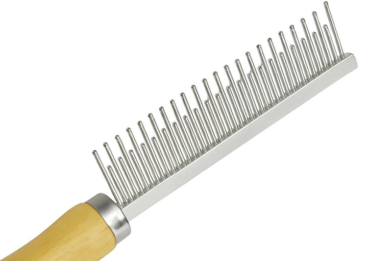 TopMed ETS Set of 3 Stainless Steel Pet Hair Comb, Wooden Handle of Bamboo Proven Grooming Tools Kit for Dogs Cats and Other Animals - PawsPlanet Australia