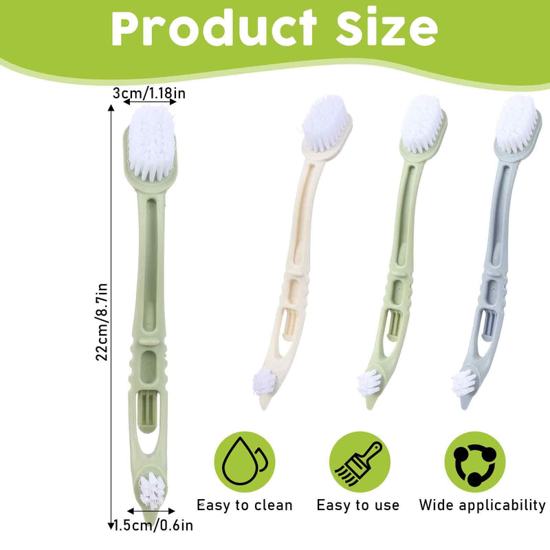 4 Pcs Bird Cage Cleaner with Two Brush Plastic Heads Long Handle Tool for Cleaning Bird Cages ssential Bird Cage Accessory - PawsPlanet Australia