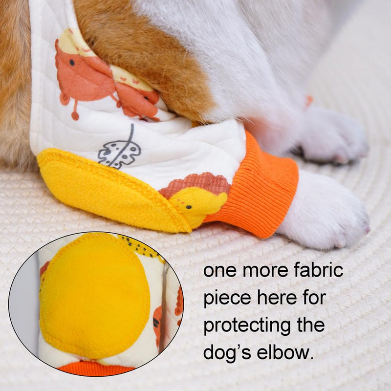 Dog Elbow Protection Pad, Cotton with Stretchy Straps, Large Dogs Joint Cover, Pet Prevent Licking Wound Elbow Protector (Blue, XXL) Blue