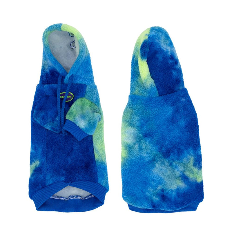 Sphynx Cat Hoodie Sweater, Thick Warm Stratch Soft Cat Hoodie Jacket,Two Legged Warm Fleece Hoodie for cat,Autumn Winter Clothes for Kitten Small Dogs (Blue&Green Tie Dye, S (2-3lbs)) Blue&Green Tie Dye S (2-3lbs) - PawsPlanet Australia