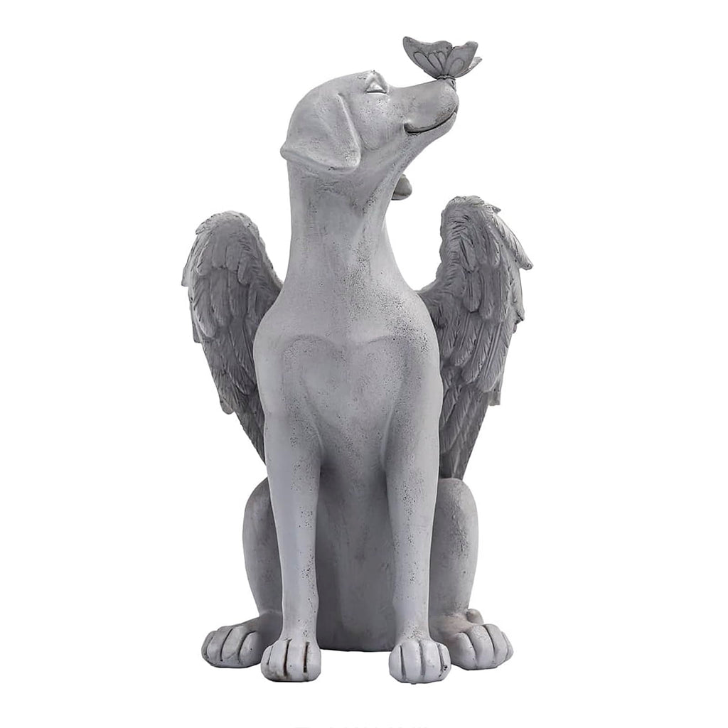 Dog Angel Figurine Memorial Pet Puppy Dog Butterfly Stone Statue with Wings Garden Grave Monument Marker Decor Polyresin Dog Angel Figures Statue Tombstone Sculpture Ornament Loss of Dog Sympathy Gift Grey, Angel Dog - PawsPlanet Australia