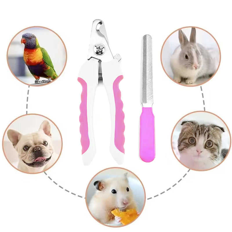 Zoocozy Cat Dog Nail Clippers and Trimmers, Pet Grooming Supplies with Safety Guard, Avoid Overcutting, Cat Dog Claw Care(Pink) Pink - PawsPlanet Australia