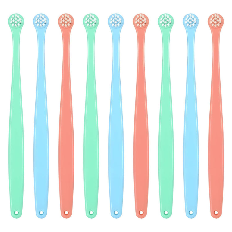 Pack of 9 Dog Toothbrushes, Small Soft Dog Toothbrush, Round Head, Cat Toothbrush, Soft Toothbrush, 360 Degrees, Reusable, Mini, Portable, for Sensitive Gums of Pets