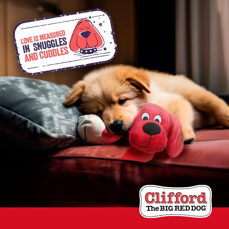 Clifford® Snug Snuffy Treat Mat Combo | Mini Treat Snuffle Mat for Dogs + 6" Plush Dog Toy | Hide 'n Seek, Cozy Comfort, Sensory Stimulation with Squeaker and Crinkles - PawsPlanet Australia