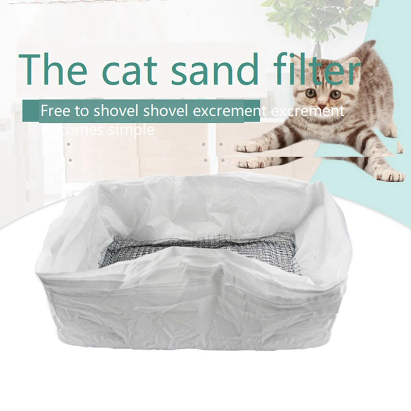20 Reusable Cat Poop Filters Hands-free Device for Pet Cat Poop Liners Elastic Sandbag Filter Hygienic Cat Litter Liners S