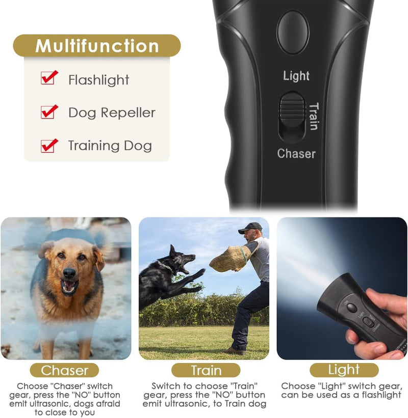 Dog Bark Deterrent Devices,Ultrasonic Anti Barking Device for Dogs,Dual Sensor Dog Bark Deterrent Dog Barking Control Devices Dog Training Tools,Safe for Human & Dogs