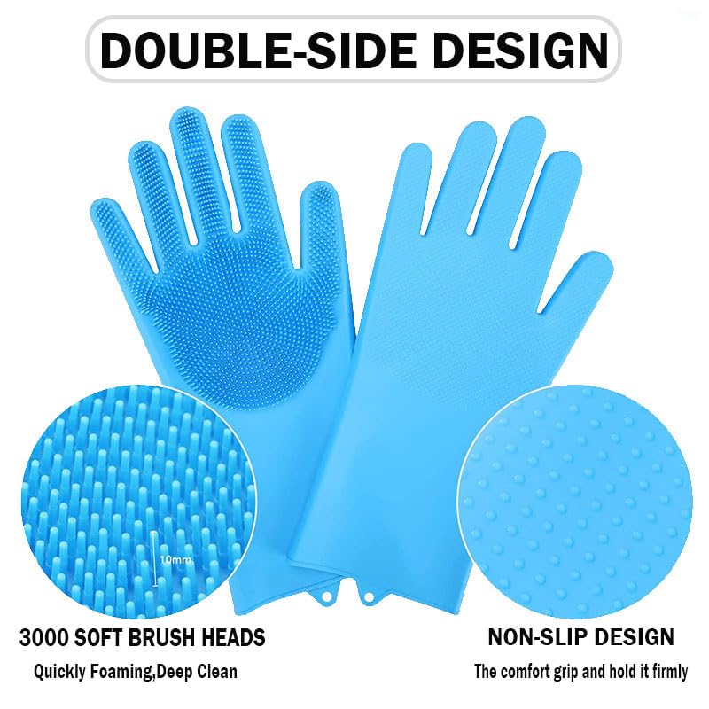 pte Grooming Gloves: Bite-Resistant Pet Bathing Glove with Anti-Slip Particles, Wet and Dry use, Safe for All Ages. Great as Dog Brush Glove and Cat Gloves for Grooming - PawsPlanet Australia