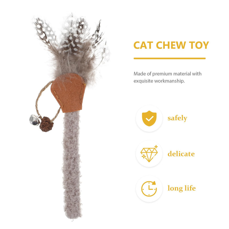 Beaupretty 5-Piece Matatabi Chew Toy for Kittens, Natural Material Cat Toy, Grey Cat Chew Sticks for Dental Care, Playset for More Activity and Entertainment