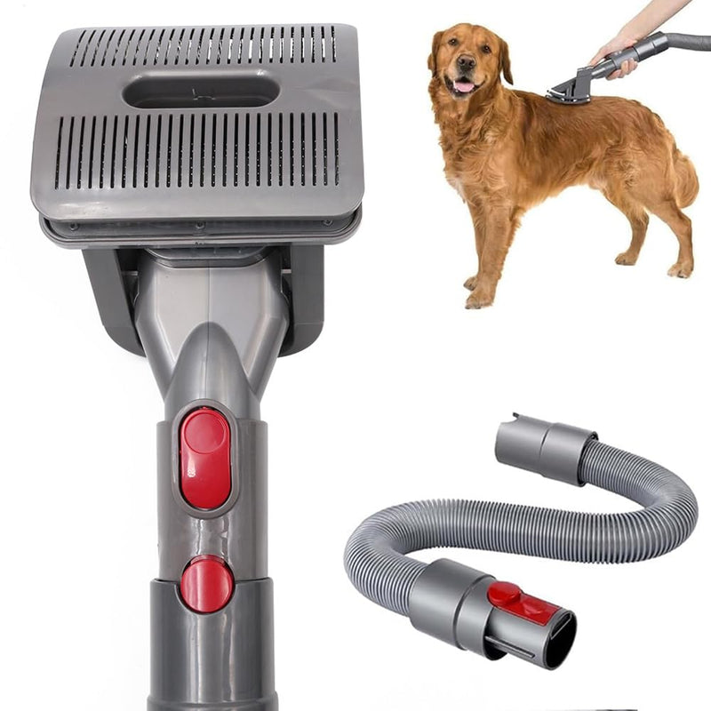 Alnicov Pet Grooming Brush, Dog Cat Hair Cleaner Brush Attachment Extension Hose Adapter, Vacuum Cleaner with Quick Release Converter Adapter Groom Tool - PawsPlanet Australia
