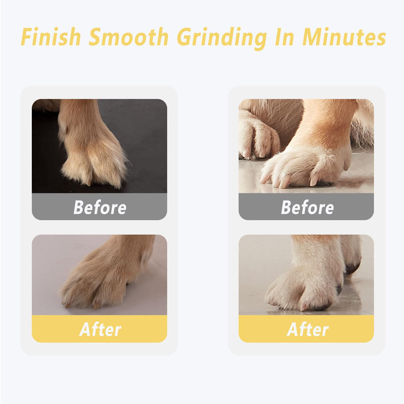 Dog Nail Grinder Replacement Head Drills Pet Nail Grinder Replacement Professional Spare Grinding Head for Dog Claw (2Pieces) Two Large Light Gray - PawsPlanet Australia